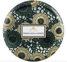 Load image into Gallery viewer, French Cade Lavender 3 Wick Tin Candle