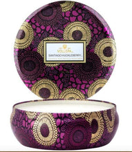 Load image into Gallery viewer, Santiago Huckleberry 3 Wick Tin Candle