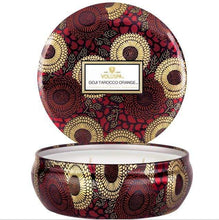 Load image into Gallery viewer, Voluspa Home Decor Goji Tarocco Orange 3 Wick Tin Candle