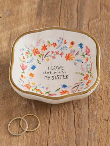 Natural Life Sentiment&Gift Artisan Trinket Bowl Sister