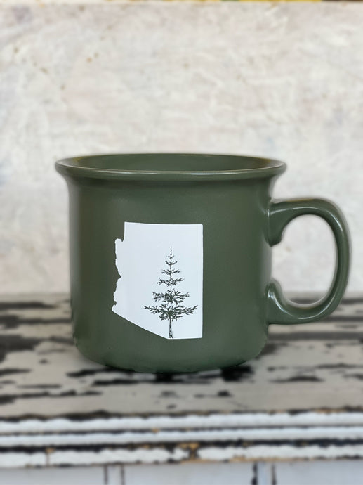 Local Drinkware Arizona Pine Tree 14oz Natural Campfire Mug