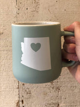 Load image into Gallery viewer, Local Drinkware Arizona State With Heart 12oz Angled Handle Mug
