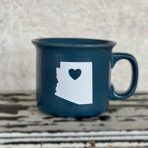 Local Drinkware Arizona State With Heart 14oz Natural Campfire Mug