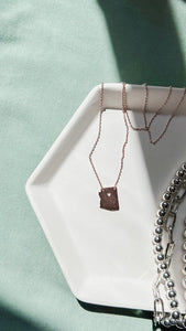 Local Jewelry Arizona With Heart Necklace - Rose Gold