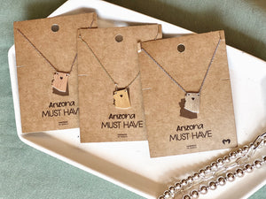 Local Jewelry Arizona With Heart Necklace - Rose Gold