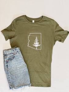 Local Tshirts Custom Arizona Pine Tree Tee