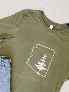 Local Tshirts Custom Arizona Pine Tree Tee