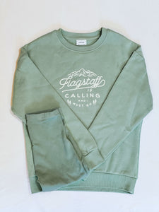 Local Tshirts Custom Flagstaff Is Calling Crew Neck Sweatshirt