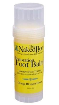 Naked Bee Personal Care Restoration Foot Balm - 2oz Orange Blossom Honey