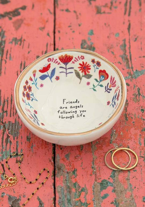 Natural Life Collections Gift Friends Are Angels Trinket Bowl