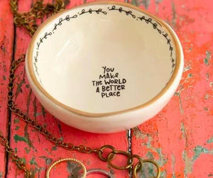 Natural Life Sentiment&Gift You Make The World Better Trinket Dish