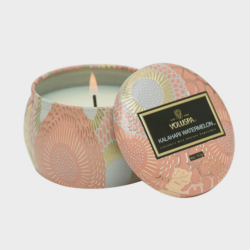 Voluspa Home Decor Kalahari Watermelon Mini Tin Candle